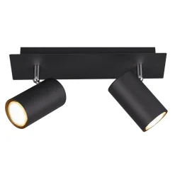 Best Lampa sufitowa listwa 2 reflektory czarna MARLEY