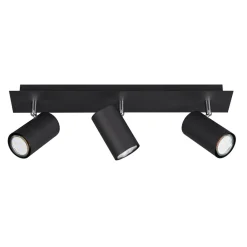 Outlet Lampa sufitowa listwa 3 reflektory czarna MARLEY