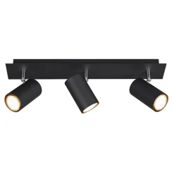 Outlet Lampa sufitowa listwa 3 reflektory czarna MARLEY