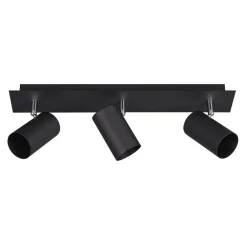 Outlet Lampa sufitowa listwa 3 reflektory czarna MARLEY
