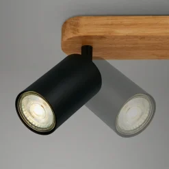 Listwy Oświetleniowe|Wszystkie Lampy Sufitowe^Lampa sufitowa listwa drewniana podstawa czarna VINTAGE II