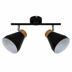 Zumaline Wszystkie Lampy Sufitowe^Lampa sufitowa listwa 2-punktowa czarna mat HANDA