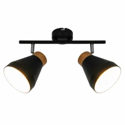 Zumaline Wszystkie Lampy Sufitowe^Lampa sufitowa listwa 2-punktowa czarna mat HANDA