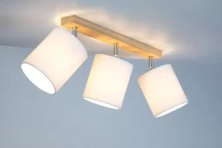 Online Spot - Light Lampa sufitowa listwa 3-punktowa abażur biały DRINO