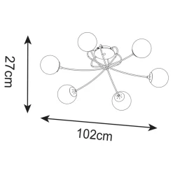 Zumaline Lampa sufitowa LIXA CL20004-6