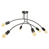 Best domiluce Lampa sufitowa loftowa czarna KORTE 6