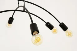 Best domiluce Lampa sufitowa loftowa czarna KORTE 6