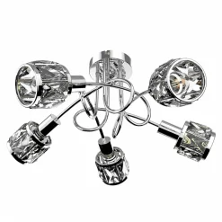 Krislamp Wszystkie Lampy Sufitowe^Lampa sufitowa NELA 5 chrom
