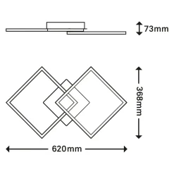 Wszystkie Lampy Sufitowe^Lampa sufitowa obrotowa czarna FRAME LED 62 cm