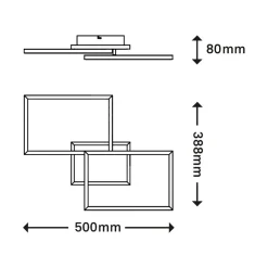Wszystkie Lampy Sufitowe^Lampa sufitowa obrotowa z pilotem CCT LED FRAME 50 cm