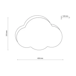 Discount TK Tomasz Krywult Lampa sufitowa pastelowy niebieski CLOUD MINI 2