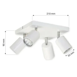 LED-POL Wszystkie Lampy Sufitowe^Lampa sufitowa 4-punktowa biała ORO GAVIA