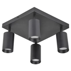 Best Lampa sufitowa 4-punktowa czarno-złota MARIBEL IV