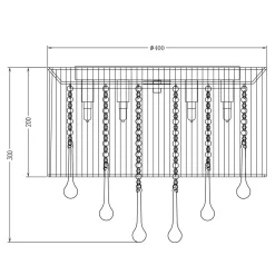 Zumaline Lampa sufitowa RLX92174-8A VERONA