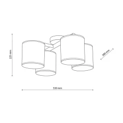 TK Tomasz Krywult Lampa sufitowa szara DEVA NATURE IV