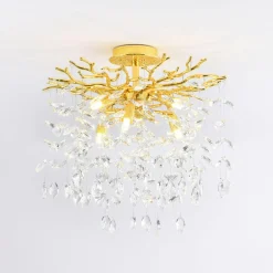 Zumaline Wszystkie Lampy Sufitowe^Lampa sufitowa złota CINDY 50 cm