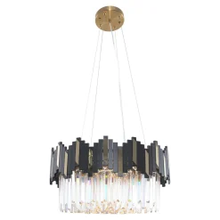 Best Zumaline Lampa wiszaca glamour czarno-złota ROTTA