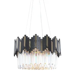 Best Zumaline Lampa wiszaca glamour czarno-złota ROTTA