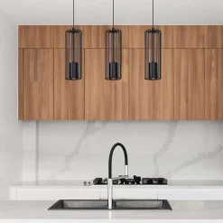 inny Lampy Wiszące^Lampa wisząca 3 klosze listwa czarna FALCON