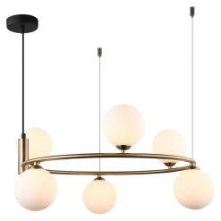 inny Lampy Wiszące^Lampa wisząca 6 kul złota AMILY
