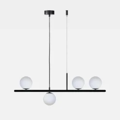 domiluce Lampy Wiszące^Lampa wisząca 4 kule czarna FARO