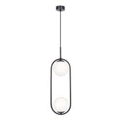inny Lampy Wiszące^Lampa wisząca 2 kule czarna PARVA
