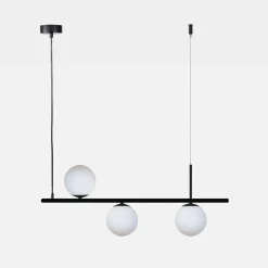 Outlet domiluce Lampa wisząca 3 kule czarna FARO