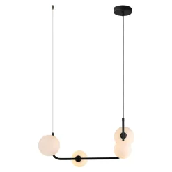 inny Lampy Wiszące^Lampa wisząca 4 kule czarna FERRAND