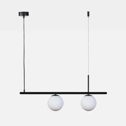 Sale domiluce Lampa wisząca 2 kule czarna FARO