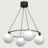 Sale Luminex Lampa wisząca 4 kule czarno-złota BALLO IV
