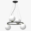 Clearance Luminex Lampa wisząca 4 kule czarno-złota BOLTI IV