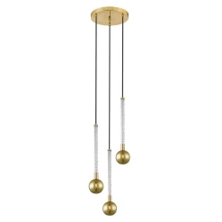 Discount Zumaline Lampa wisząca 3 kule złota MIDA