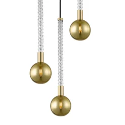 Discount Zumaline Lampa wisząca 3 kule złota MIDA