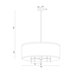 inny Lampy Wiszące^Lampa wisząca abażur biało-złota ABBANO