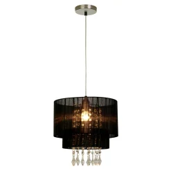 Discount Zumaline Lampa wisząca abażur czarny LETA