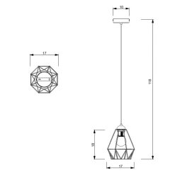 Outlet Luminex Lampa wisząca BERGEN I 604