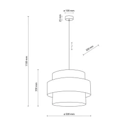 New TK Tomasz Krywult Lampa wisząca biała CALISTO 50 cm