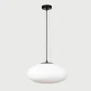 domiluce Lampy Wiszące^Lampa wisząca biało-czarna UFO 40 cm