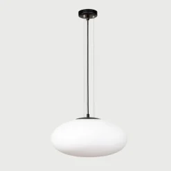 domiluce Lampy Wiszące^Lampa wisząca biało-czarna UFO 40 cm
