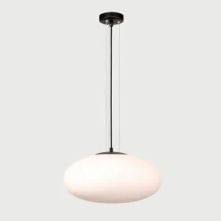 domiluce Lampy Wiszące^Lampa wisząca biało-czarna UFO 40 cm