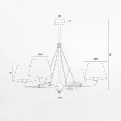 inny Lampy Wiszące^Lampa wisząca biało-złota ATRANI