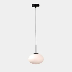 domiluce Lampy Wiszące^Lampa wisząca biały klosz biało-czarna UFO 20 cm