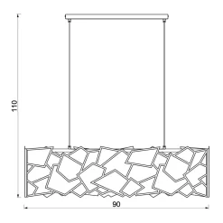 Luminex Lampa wisząca czarna CAMO IV
