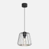Online Luminex Lampa wisząca czarna jasne drewno TRAD I klosz 25 cm