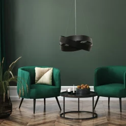 domiluce Lampy Wiszące^Lampa wisząca czarna TORNADO
