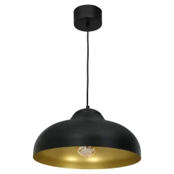 Hot Luminex Lampa wisząca czarno-złota BASCA