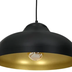 Hot Luminex Lampa wisząca czarno-złota BASCA