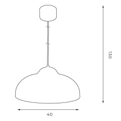 Hot Luminex Lampa wisząca czarno-złota BASCA