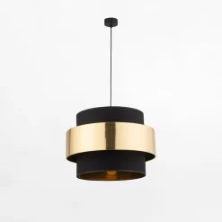 Best TK Tomasz Krywult Lampa wisząca czarno-złota CALISTO NEW fi 50 cm