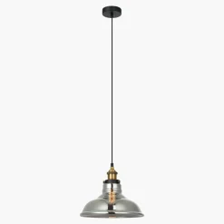 Discount inny Lampa wisząca czarno-złota HUBERT